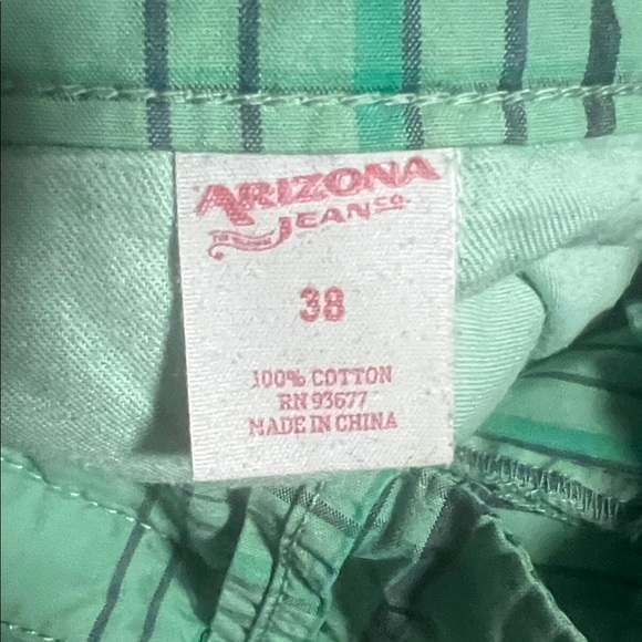 Arizona Jean Company Mint Plaid Shorts - Picture 8 of 10